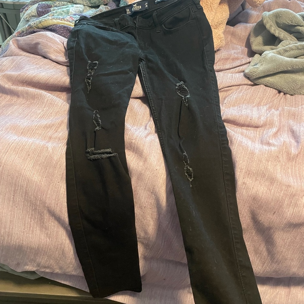 Black denim jeans